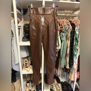 Beautiful Vegan Leather brown leggings.